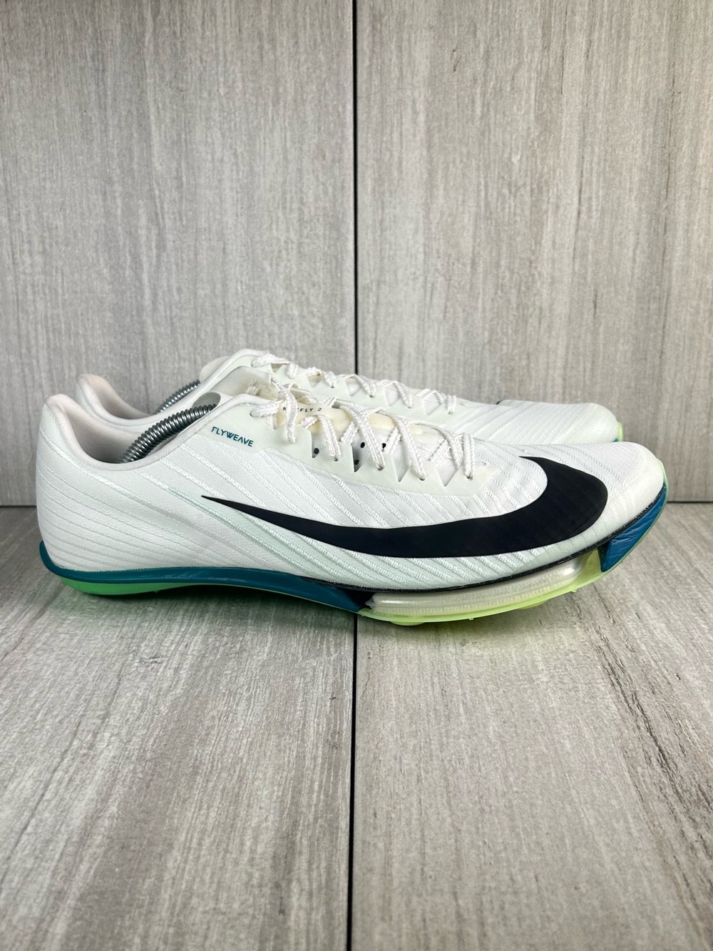 NEW Nike Air Zoom MaxFly 2 White Spruce Track Field Spikes Sneaker Men’s Size 13